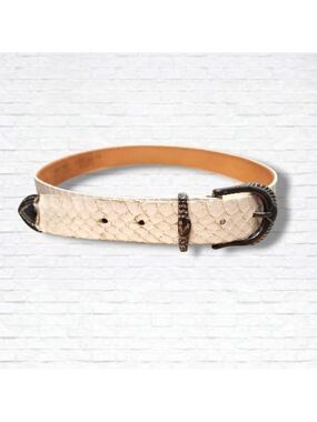 Vintage Off-White Snakeskin Belt Size XS/S
